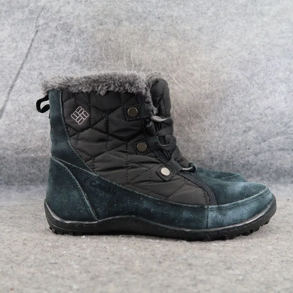 Columbia Shoes Womens 7 Boots Lace Up Winter Waterproof Quilted Powder Shorty